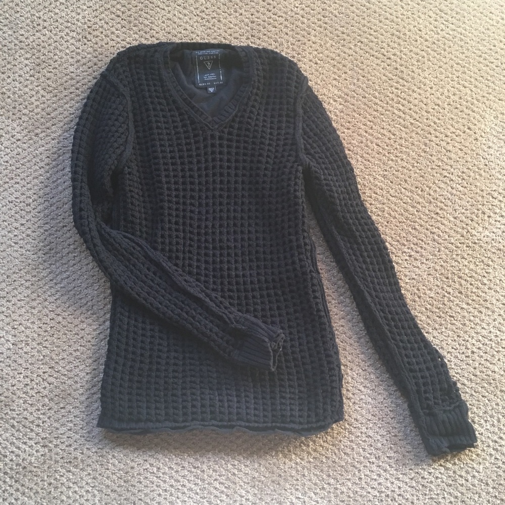 Guess crochet knit sweater, sz M